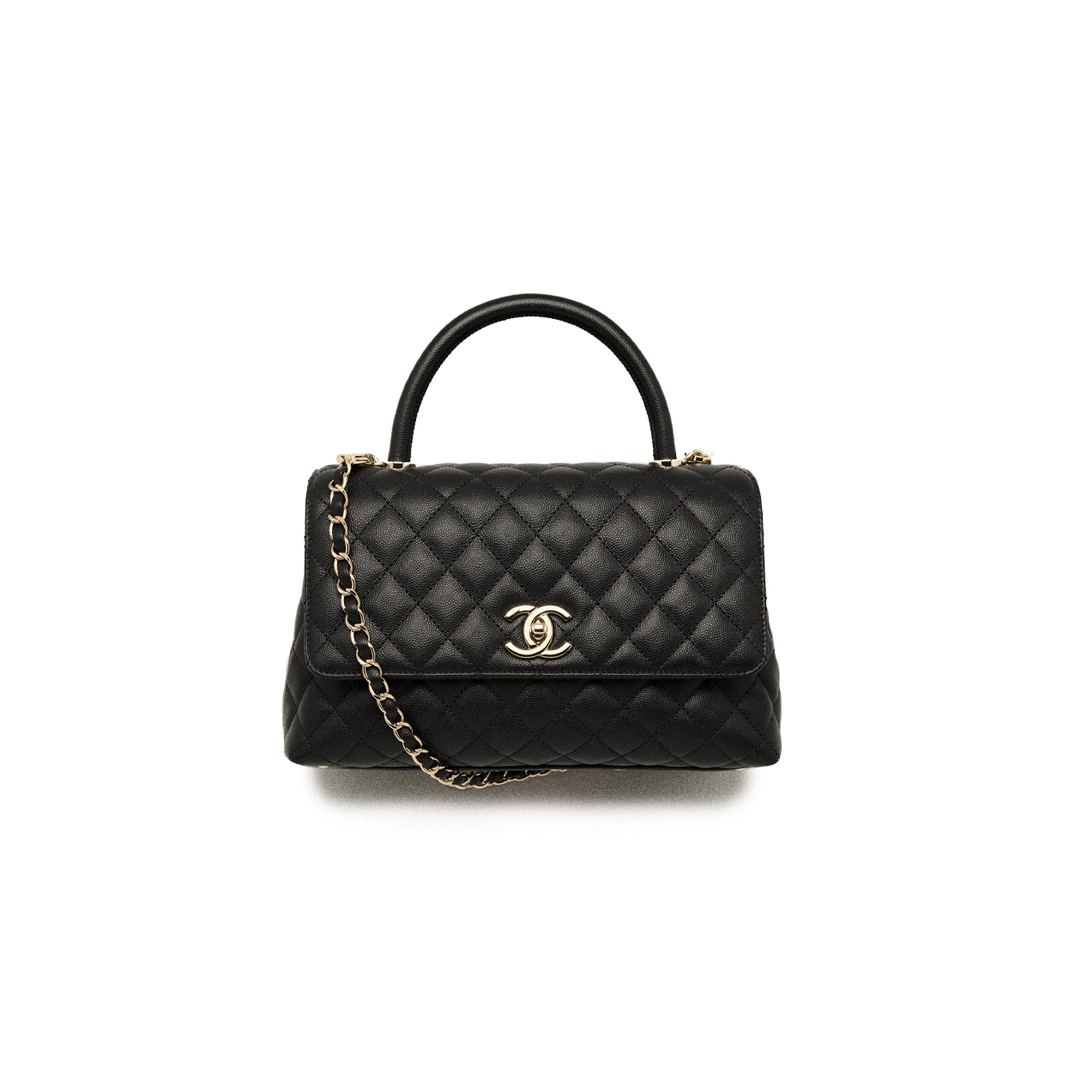 Ch*el large flap bag with top handle a92991 (29*18*12cm)